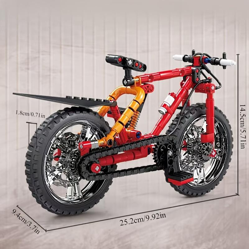 Yiran toy Mountainbike Fahrrad Konstruktionssteine rot - Bild 3