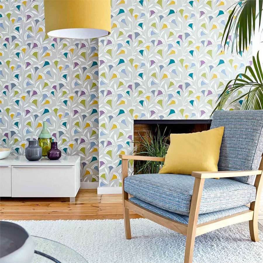 Scion Tapete Noukku Foxglove in Grau, Grün und Multicolour - Bild 1
