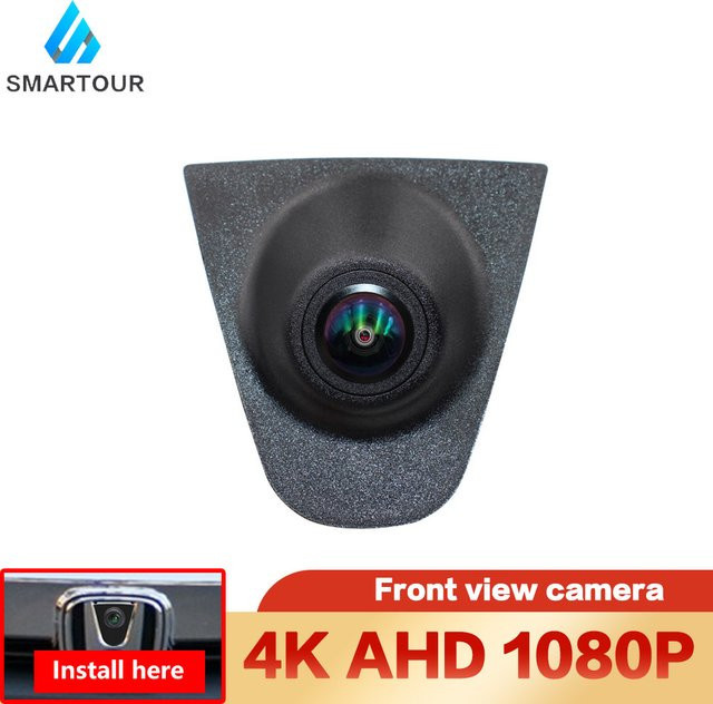 SMARTOUR Full HD 1080p Auto Frontkamera mit Nachtsicht in Schwarz für Honda Fit CRV Accord Civic City XR-V Odyssey Spirior Cross Tour - Bild 1