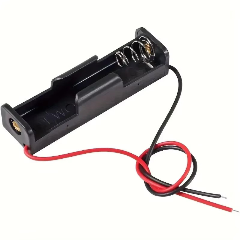 YYMSF 5er Set 18650 Batteriehalter mit Draht Anschluss, Schwarz, 1 Slot pro Box - Bild 5