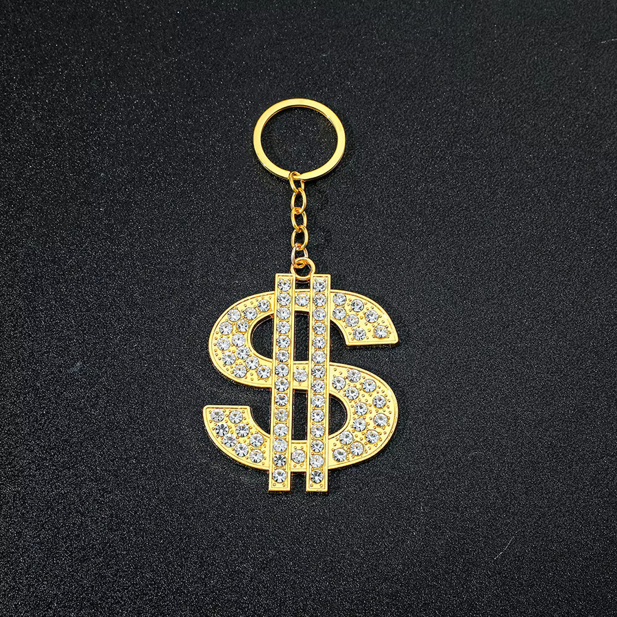 Bandai Anhänger US-Dollar-Geldzeichen, Messing, Gold, Zirkonia, Herren - Bild 5