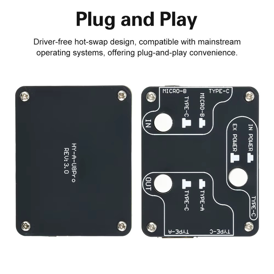 Gaqqee U8Pro USB 2.0 Isolator Hochgeschwindigkeits-Isolationsmodul 480Mbps Audio-Rauschfilter mit 1500VDC Schutz in Schwarz - Bild 4