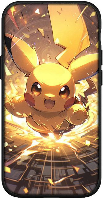 MINISO Pokemon Handyhülle Pikachu und Psyduck für Samsung Galaxy S23 FE, Schwarz und Gelb - Bild 1