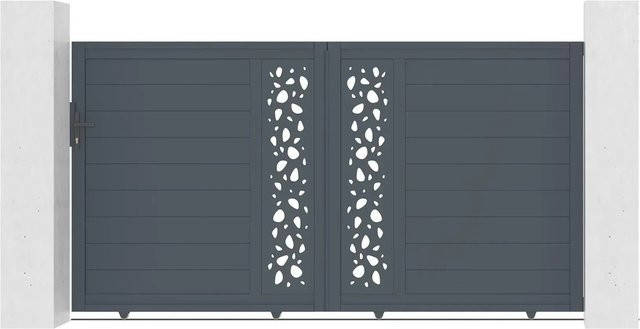 Casanoov Schiebetor Sunny aus Aluminium in Grau, B: 300 cm, H: 160 cm - Bild 1