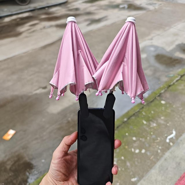 YC Direct Outdoor Handy Schirmständer mit Klemmbrett in Rosa für Strandfotografie und UV-Schutz - Bild 1