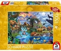 Schmidt Spiele Puzzle Panorama der Tierwelt mit 1000 Teilen in Bunt/Mehrfarbig - Bild 1