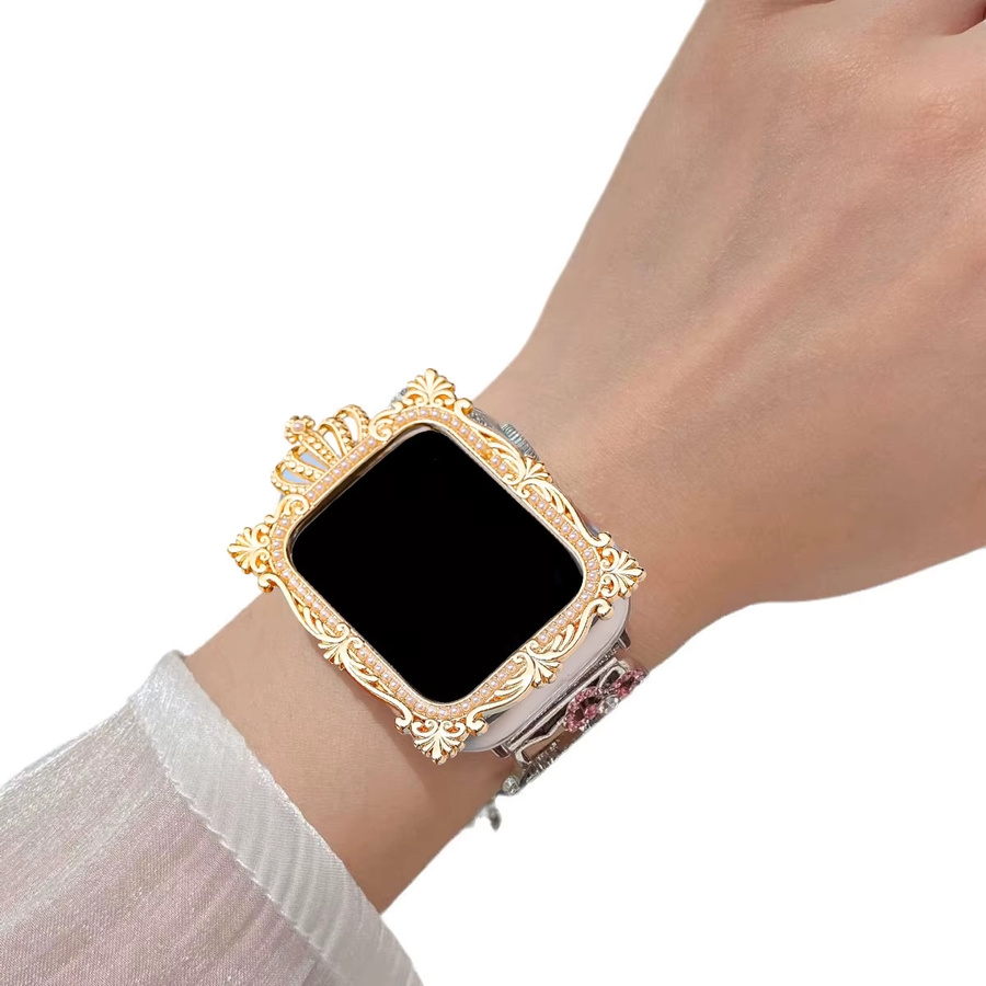 CAOWTAN Uhrengehäuse PC, Roségold, für Apple Watch 40/41 mm und 44/45 mm - Bild 4