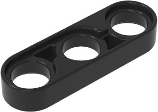 Gobricks GDS-21061 1x3 perforierte Bausteine, 10-teiliges Set, schwarz - Bild 1