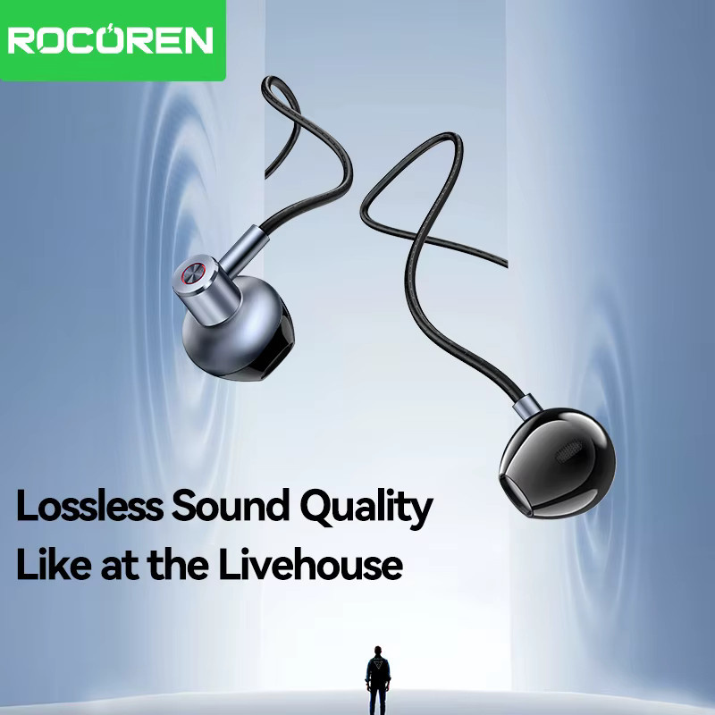 Rocoren USB Typ C In-Ear Kopfhörer mit Mikrofon und Stereo-Sound für Xiaomi und Samsung - Bild 2