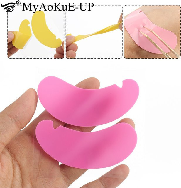 myaokue-up Silikon Wimpern Pads, U-förmiges Design, Gel, Unisex - Bild 1