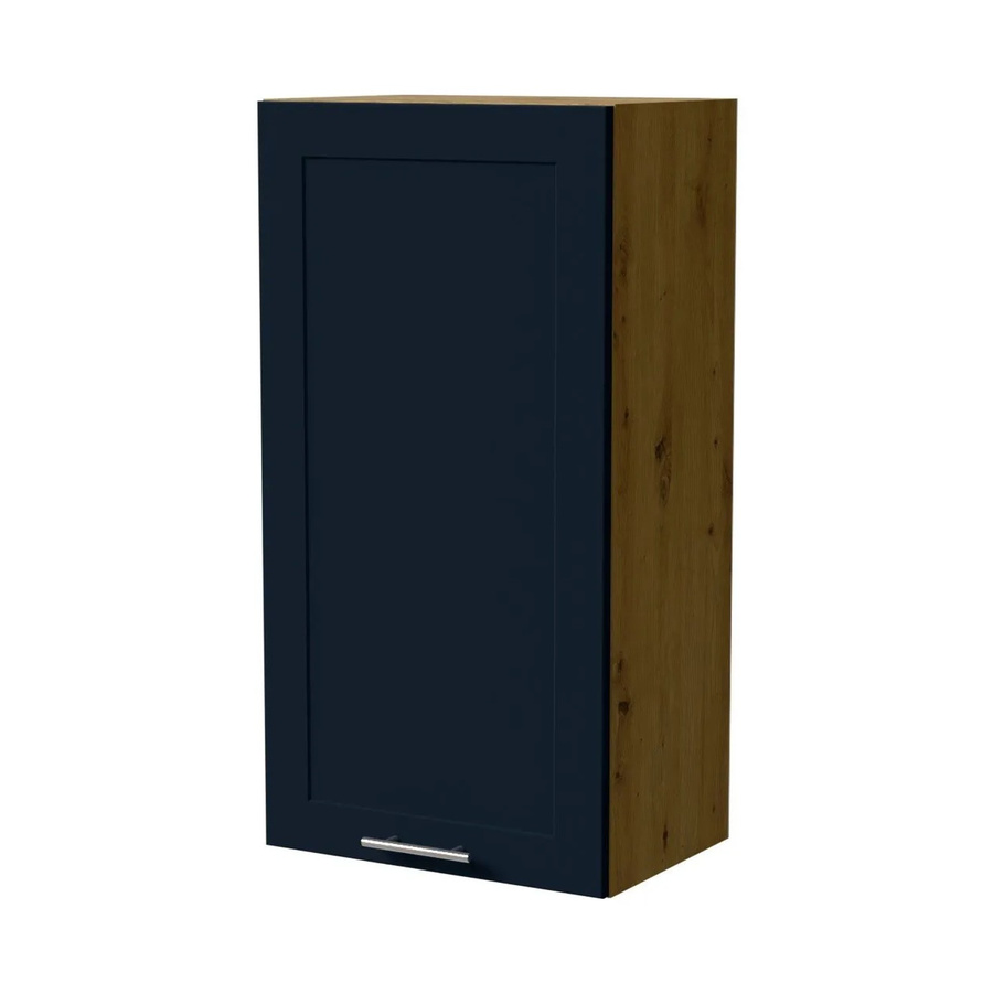 Feldmann-Wohnen Hängeschrank Oslo W4 Küchenschrank Eiche Artisan und Indigo Matt B: 50 cm, T: 32,5 cm, H: 96 cm - Bild 2