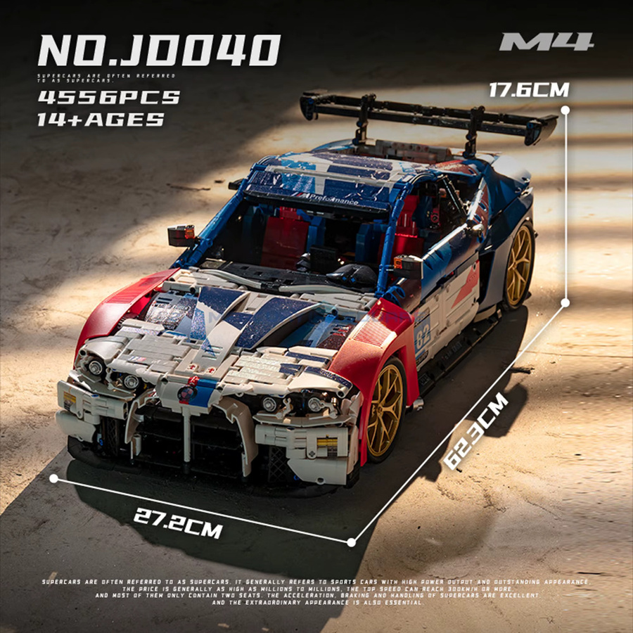 GT3 Rennwagen Bausteine, mechanisches Sportfahrzeug Modell, ab 14 Jahren - Bild 7