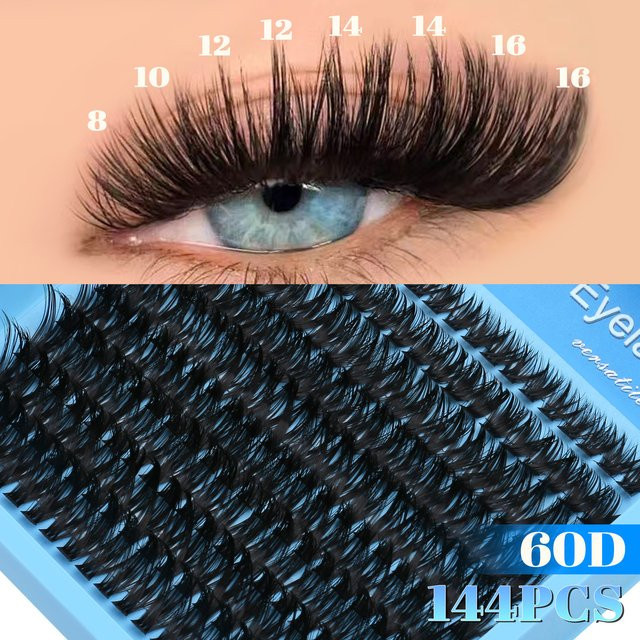 Lasvirey Cluster-Wimpern, Black, Natürlich, Unisex - Bild 1