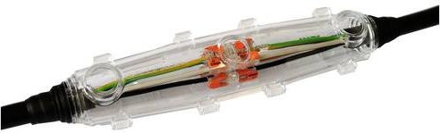 WAGO CellPack 425491 M1/EG/V/W Gießharz-Verbindungsmuffe für Kabel bis max. 22 mm Durchmesser, transparent - Bild 1