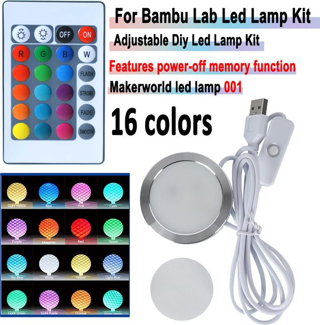 Bambu Lab Einstellbares LED Licht Kit für 3D-Drucker Zubehör Multicolor - Bild 1