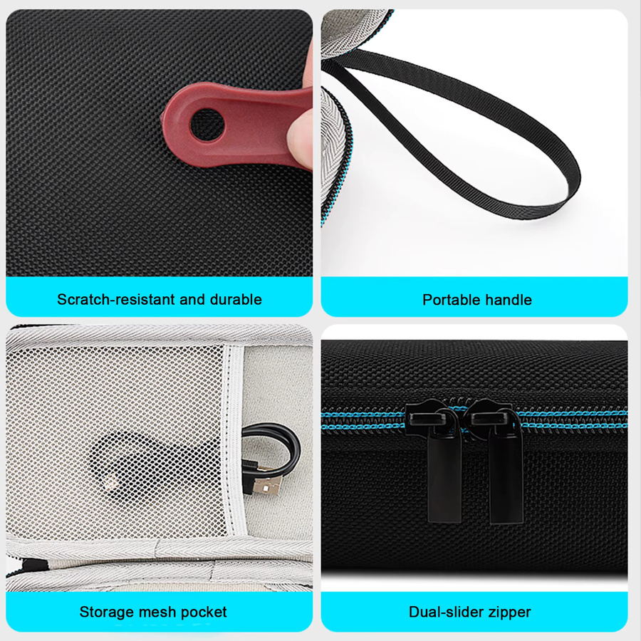 WOLFBOX Tragetasche in Schwarz als stoßfester Organizer und Schutzhülle für den Electric Air Duster MF100 und JUFINX sowie für Rasierer - Bild 5
