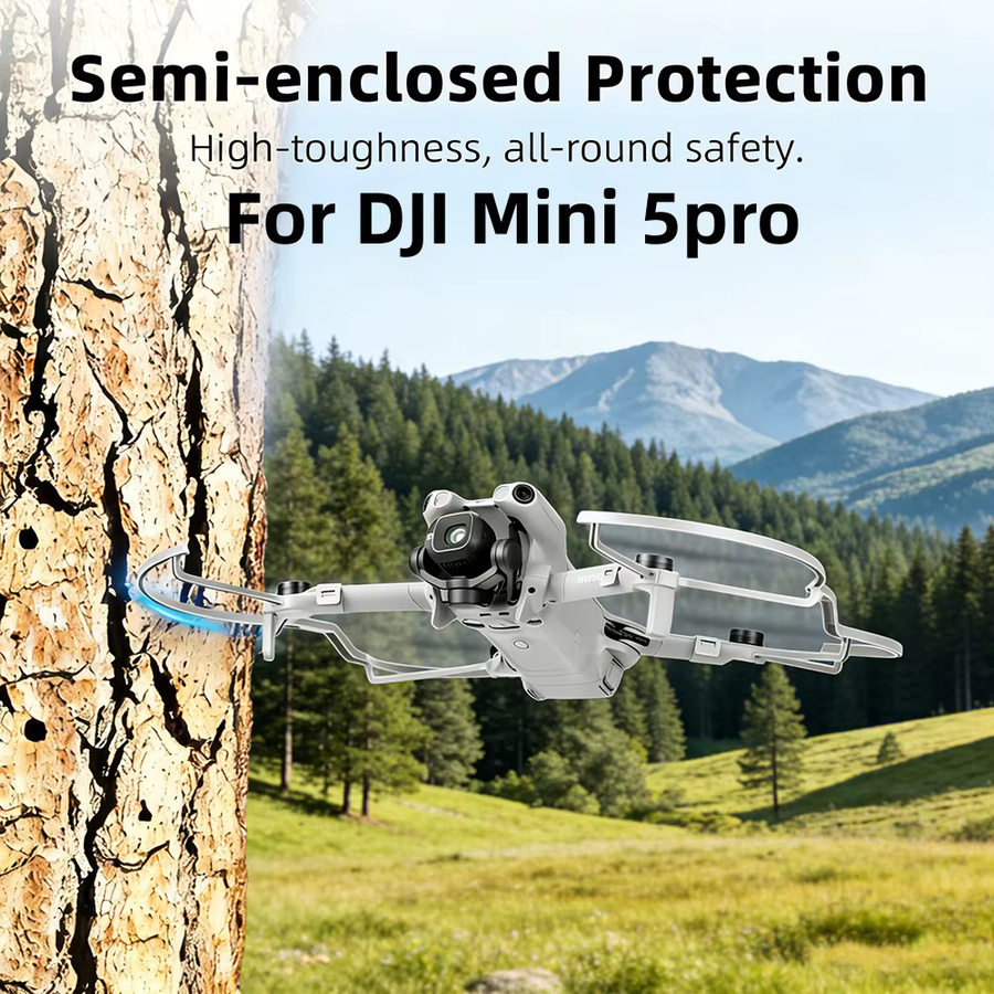 4 Stück DJI Mini 5 Pro Propellerschutz Anti-Kollisions-Schutzringe in Grau - Bild 2