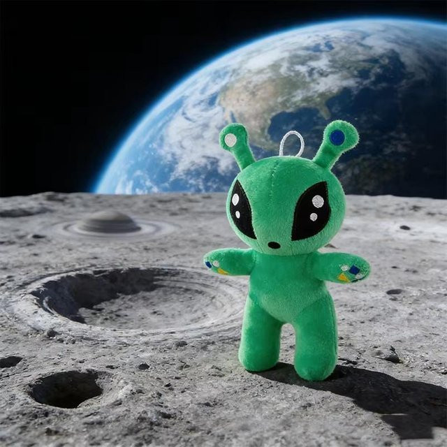 Yiran toy Grünes Außerirdisches Plüschtier, ab 0 Jahren - Bild 1