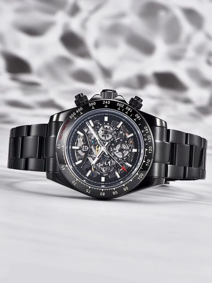 PAGANI DESIGN Armbanduhr Automatik, Edelstahl, Schwarz, Herren - Bild 7