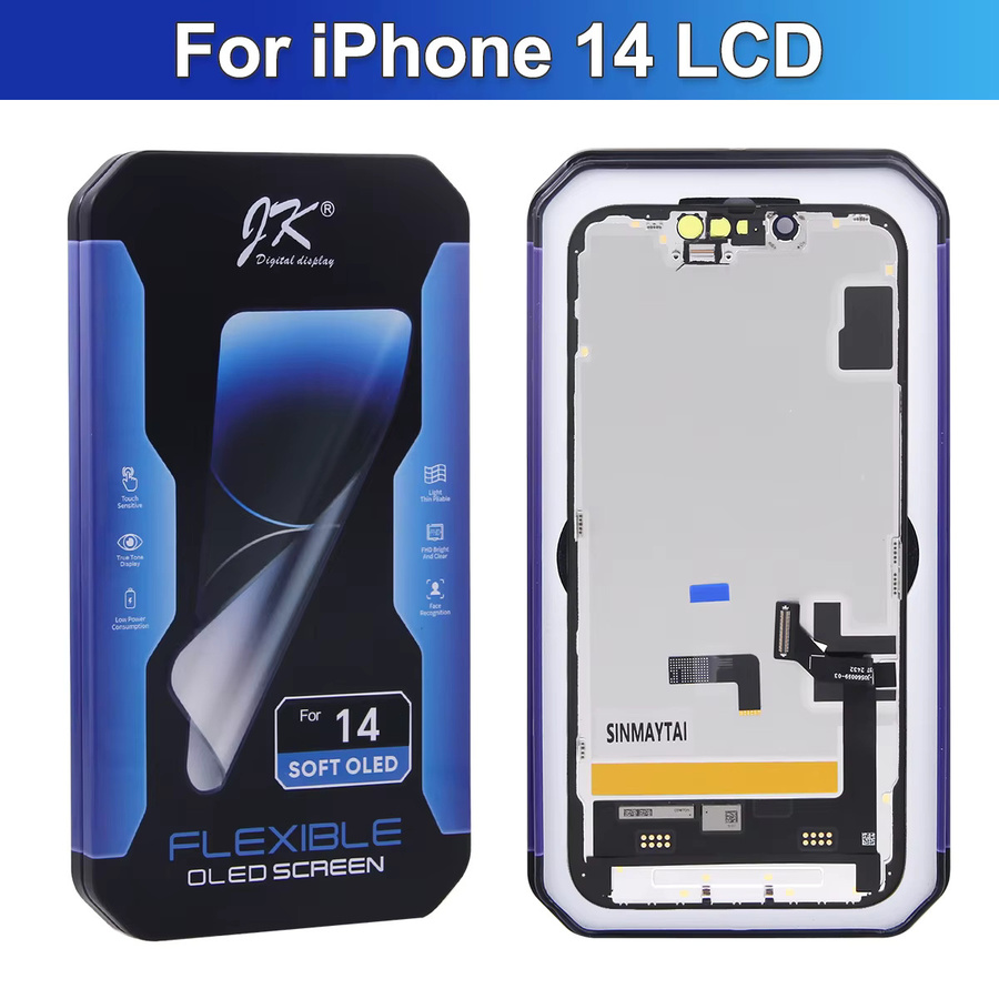 JK OLED Ersatz LCD Display mit Touchscreen Digitizer Baugruppe für iPhone 14 in Schwarz (Modelle A2882, A2649, A2881, A2884) - Bild 5