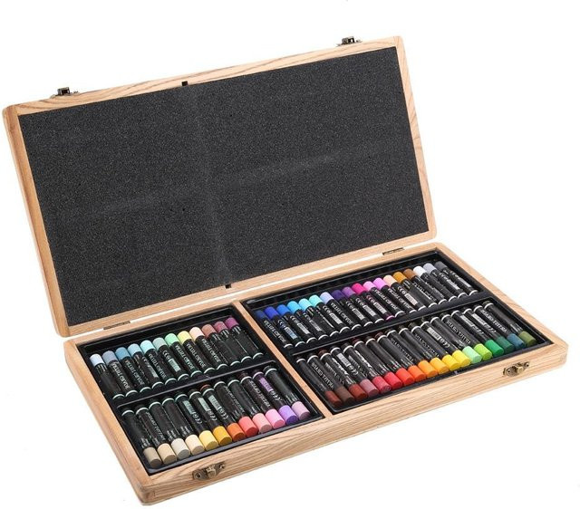 Delgreen Ölpastell-Set mit 60 Farben für professionelle Malerei in Schwarz und Multicolour - Bild 1