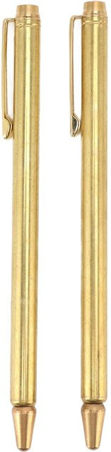2 Stück OutsideWorld Aufhebestift aus Edelstahl, teleskopisch ausziehbarer Handzeiger mit Taschenclip in Beige und Gold - Bild 1