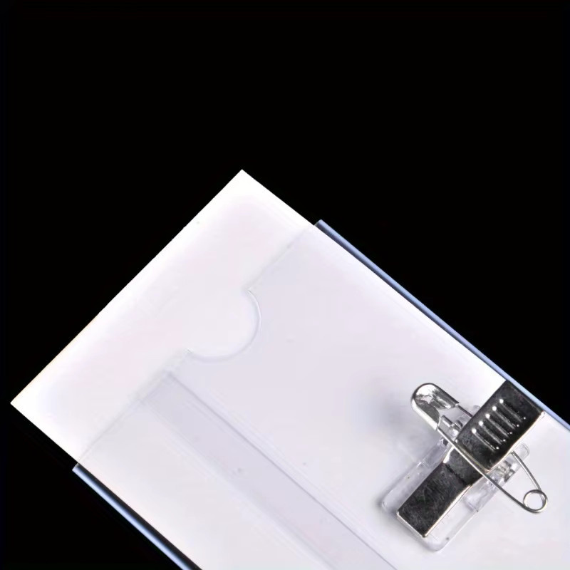 5er-Pack transparente Namensschildhalter mit Broschen-Clip aus Kunststoff für Beruf und Studium - Bild 3