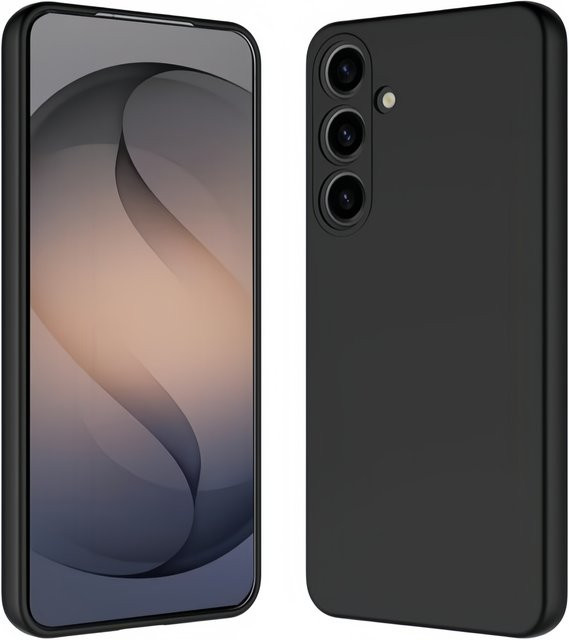 Noble Fashion Flüssigsilikonhülle für Samsung Galaxy S26 Plus in Schwarz, stoßfest und schützend - Bild 1