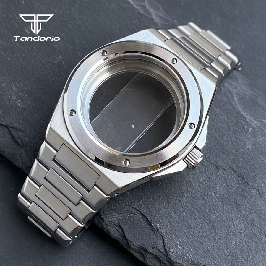 Tandorio Armbanduhr Edelstahl, Saphirglas, Silber, Unisex, 40 mm - Bild 2
