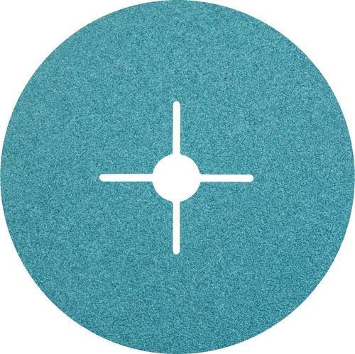 PFERD Zirkon Fiberscheibe Ø 180 mm Z50 für hohen Abtrag auf Stahl, Farbe: Türkis, 25 Stück - Bild 1