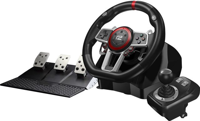 READY2GAMING Multi System Racing Wheel Pro Rennlenkrad in Schwarz für PC - Bild 1