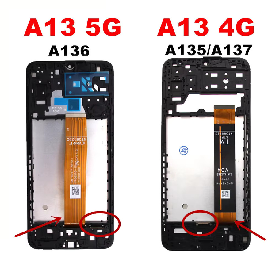 Samsung Galaxy A13 4G 5G LCD Display mit Touchscreen Digitizer Montage in Schwarz für A135 A136 A137 Ersatzteil - Bild 3