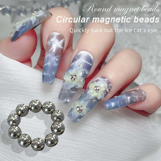 10-teiliges magnetisches Perlen-Set für Nagelkunst - Bild 1