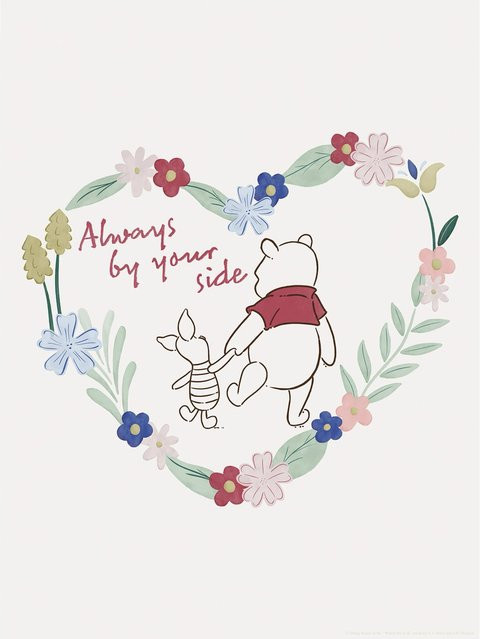 Komar Wandbild Disney Winnie the Pooh Always by Your Side, Bunt, Breite: 30 cm, Höhe: 40 cm - Bild 1