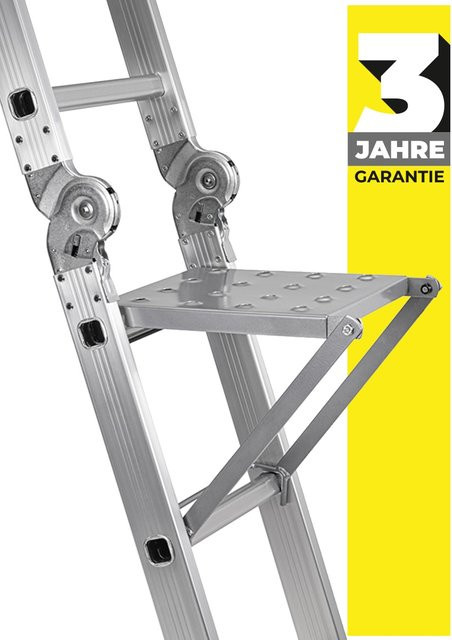 Einhängbare Ablagefläche für Craftfull Mehrzweckleiter CF-104A aus Stahl in Silber, einklappbar, max. 30 kg - Bild 1