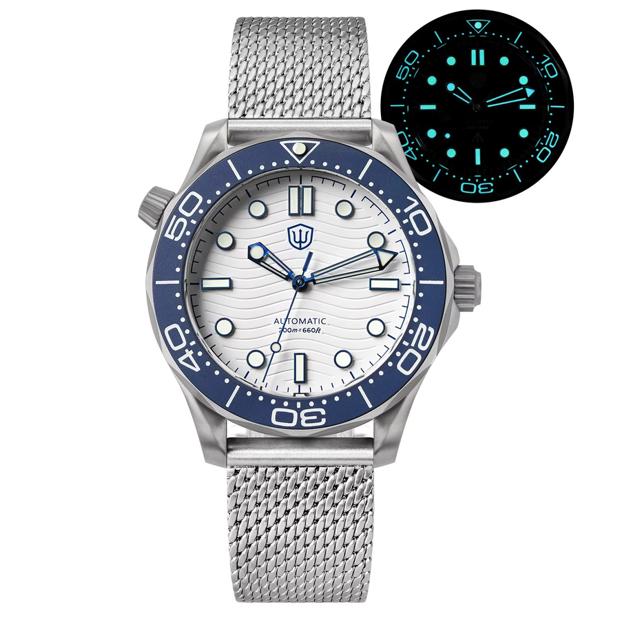 Watchdives Armbanduhr, Automatik, Titan, 42 mm, Textil/NATO, Unisex - Bild 3