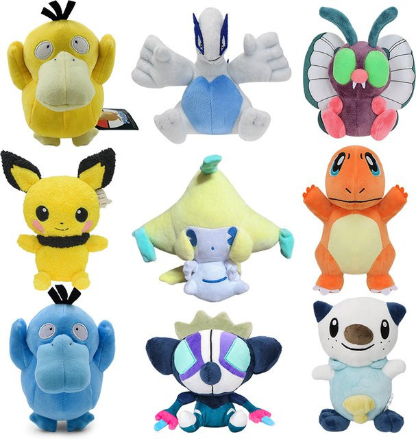 TAKARA TOMY Pokémon Litwick Shinx Grafaiai Oshawott Jirachi Caterpie Butterfree Geodude, Plüschpuppen - Bild 1