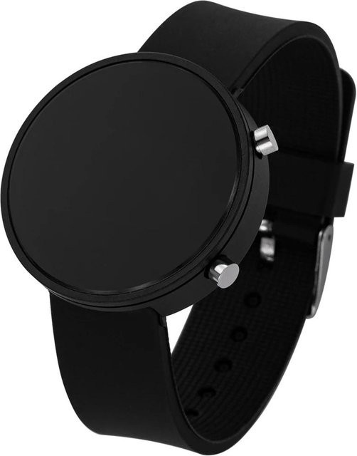 Digitaluhr Damen, Silikonarmband, Schwarz, 40 mm - Bild 1