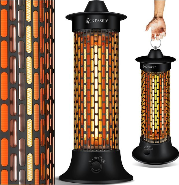 KESSER Standheizstrahler Infrarotheizung 1200W mit 360° Oszillation und IP55 Schutz für Innenraum und Terrasse - Bild 1