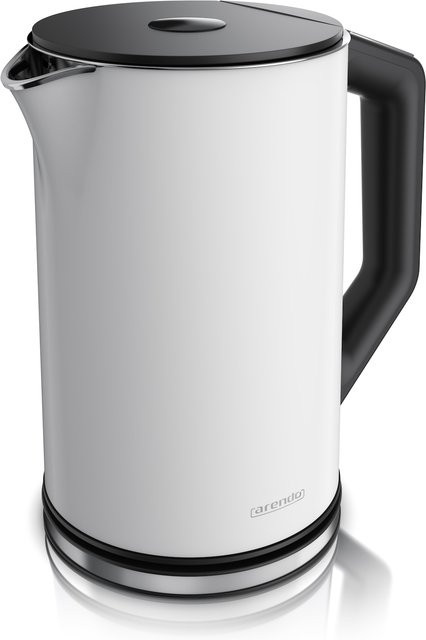 Arendo Wasserkocher aus Edelstahl mit Temperaturwahl 40 - 100°C und Anzeige, 1,5 l, Weiß Matt - Bild 1
