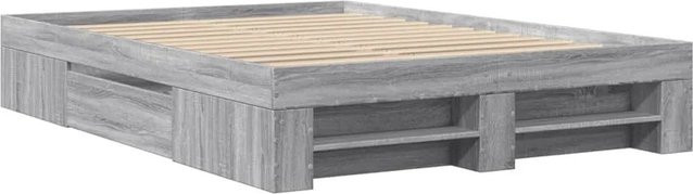 vidaXL Bettgestell mit Schubladen in Grau Sonoma aus Holzwerkstoff B/T/H: 140 x 200 x 143 cm - Bild 1
