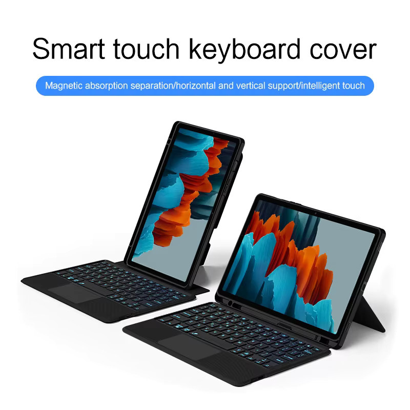 Samsung Galaxy Tab S7 und S8 11 Zoll Touchpad-Tastatur Hülle mit abnehmbarer magischer Tastaturabdeckung in Schwarz - Bild 6