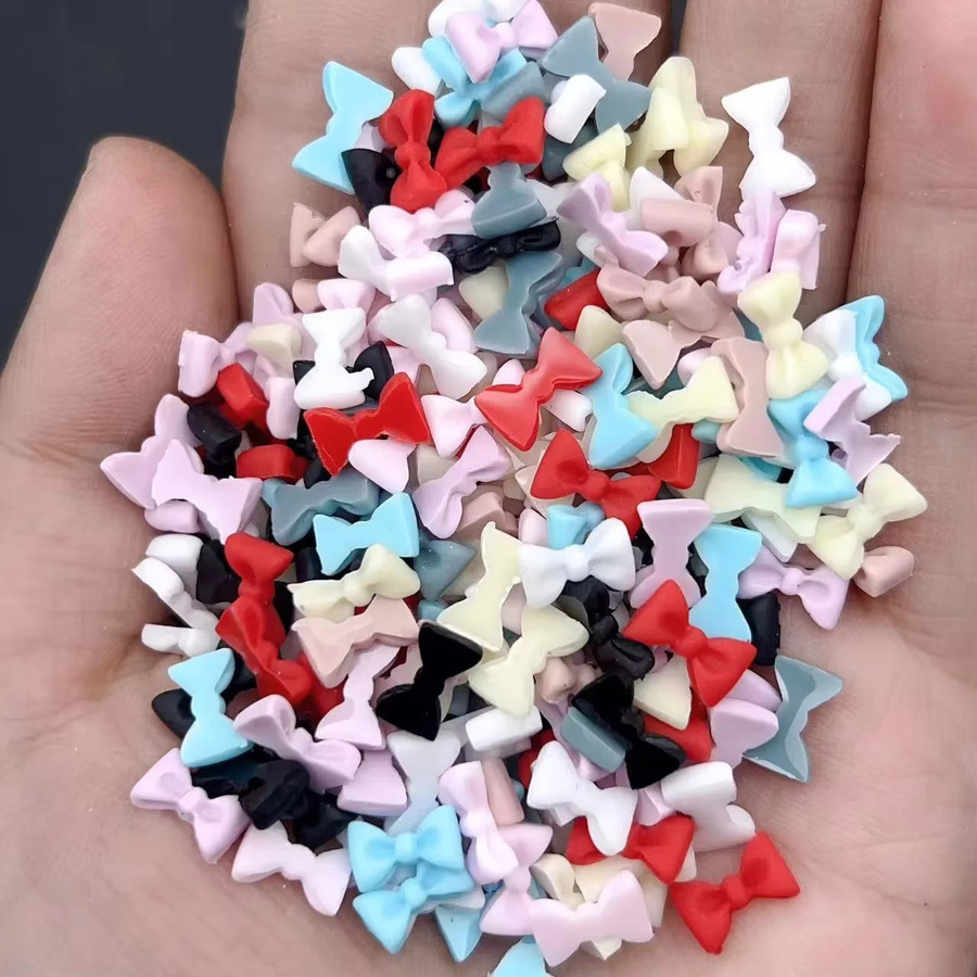Rhstoe Nail Art Charms, Bowknot Nagel Strass Dekorationen, 50 Stück, Glänzend - Bild 2