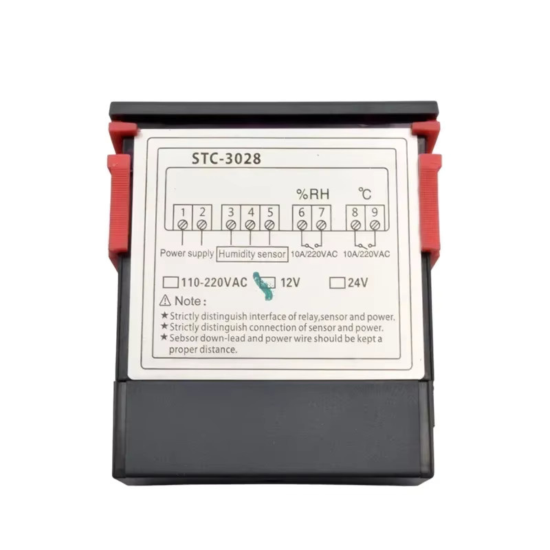YIDIELE STC-3028 LED Digital Thermostat Temperatur Feuchtigkeit Controller in Schwarz - Bild 2