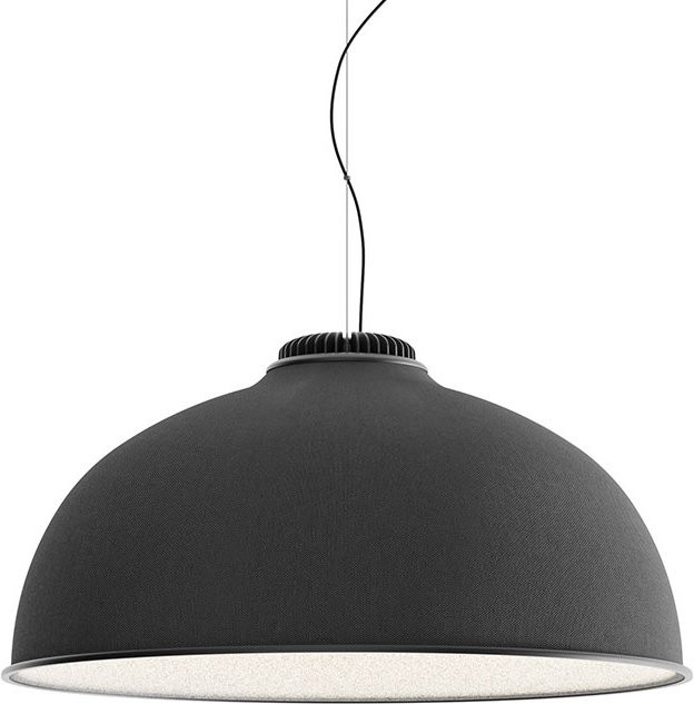Luceplan Farel D96 LED-Pendelleuchte in Schwarz Matt mit Dunkelgrau und Weiß, Warmweiß 2700K - Bild 1