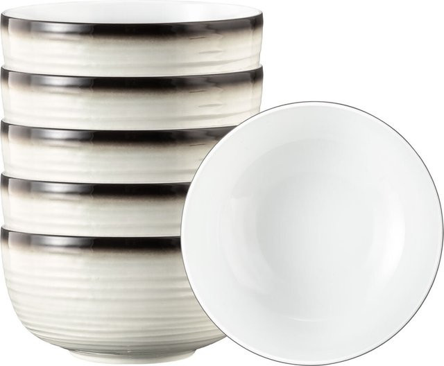 Seltmann Weiden Foodbowl Terra Cerealbowl aus Keramik, Farbe Weiß, 6er Set, Durchmesser: 17,7 cm - Bild 1