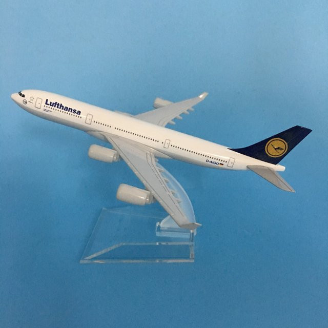 JASON TUTU Lufthansa Airbus A340 Flugzeug Modell, 1:400, Metall - Bild 1