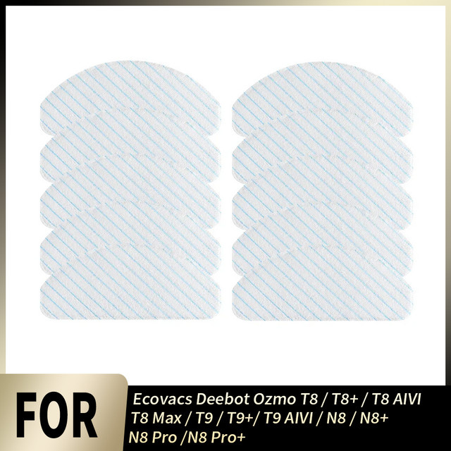Ecovacs Einweg-Wischmopp-Tücher in Weiß für Deebot Ozmo T8 T8+ T8 AIVI T8 Max T9 T9+ T9 AIVI N8 N8+ N8 Pro N8 Pro+ mit hoher Adsorption - Bild 1