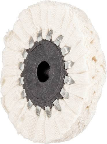PFERD Tuchring TR weich für Hochglanzpolitur, Farbe: Weiß, Durchmesser: 50 mm, Höhe: 10 mm, Bohrung-Ø: 6 mm - Bild 1