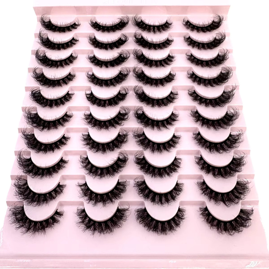 HBZGTLAD Falsche Wimpern, Black, 20 Paar, Natürlich, Unisex - Bild 3